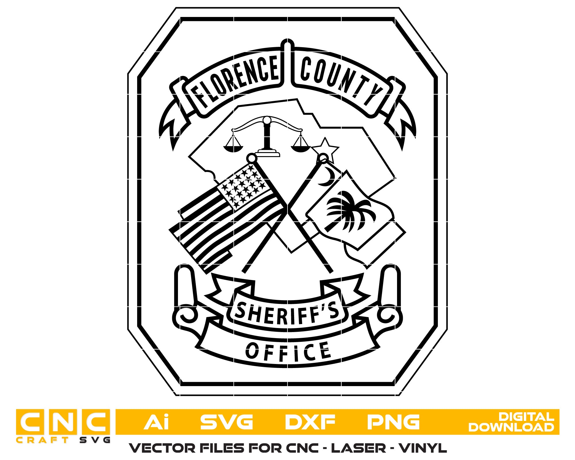 Florence County Sheriff Badge SVG
Florence County Sheriff Badge Vector
Law Enforcement Badge Florence County
Sheriff Office Badge SVG
Florence County Sheriff Emblem