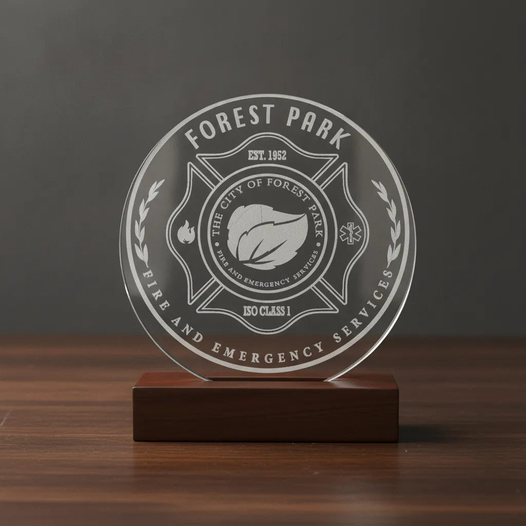 Forest Park Fire Emergency Services SVG

City of Forest Park Firefighter Vector

EMS Star of Life and Fire Emblem Engraving File

Firehouse Seal Patch Sign CNC File

Maltese Cross Fire Rescue Vector for Lasers