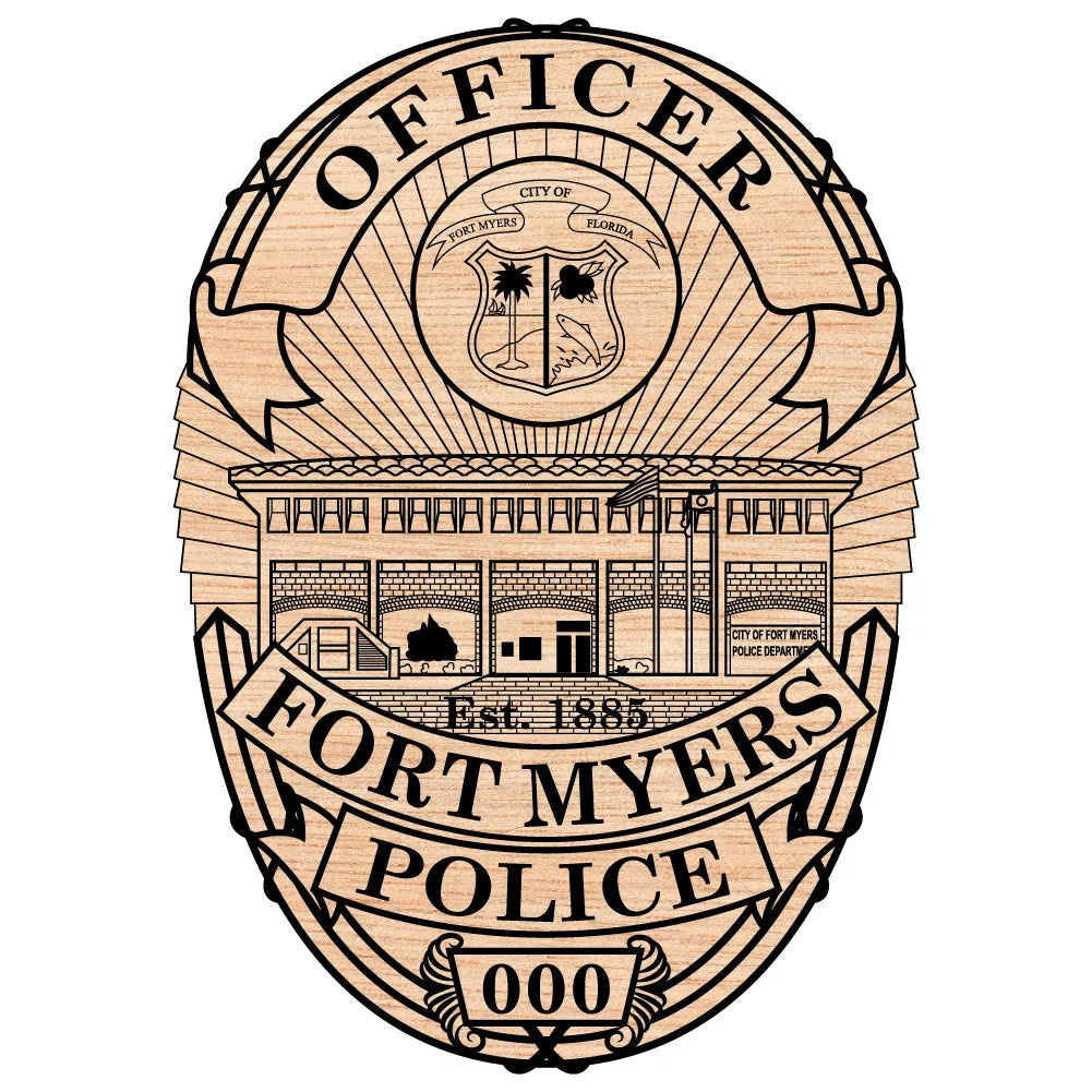 Fort Myers Police Officer Badge SVG Florida Law Enforcement Vector