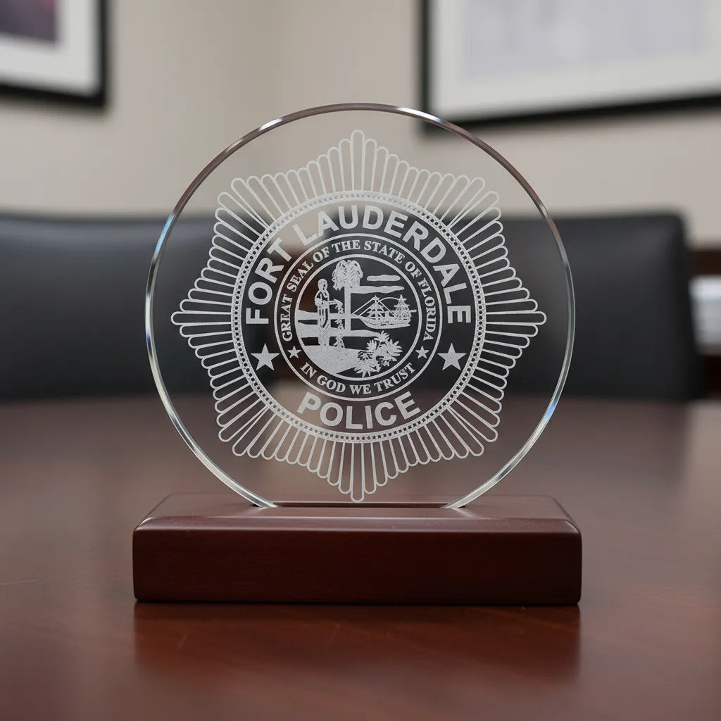 Fort Lauderdale Police Badge SVG

Florida Law Enforcement Vector Design

Sunburst Police Badge Engraving File

Fort Lauderdale FL Sign CNC File

State of Florida Seal Vector for Laser Cutting
