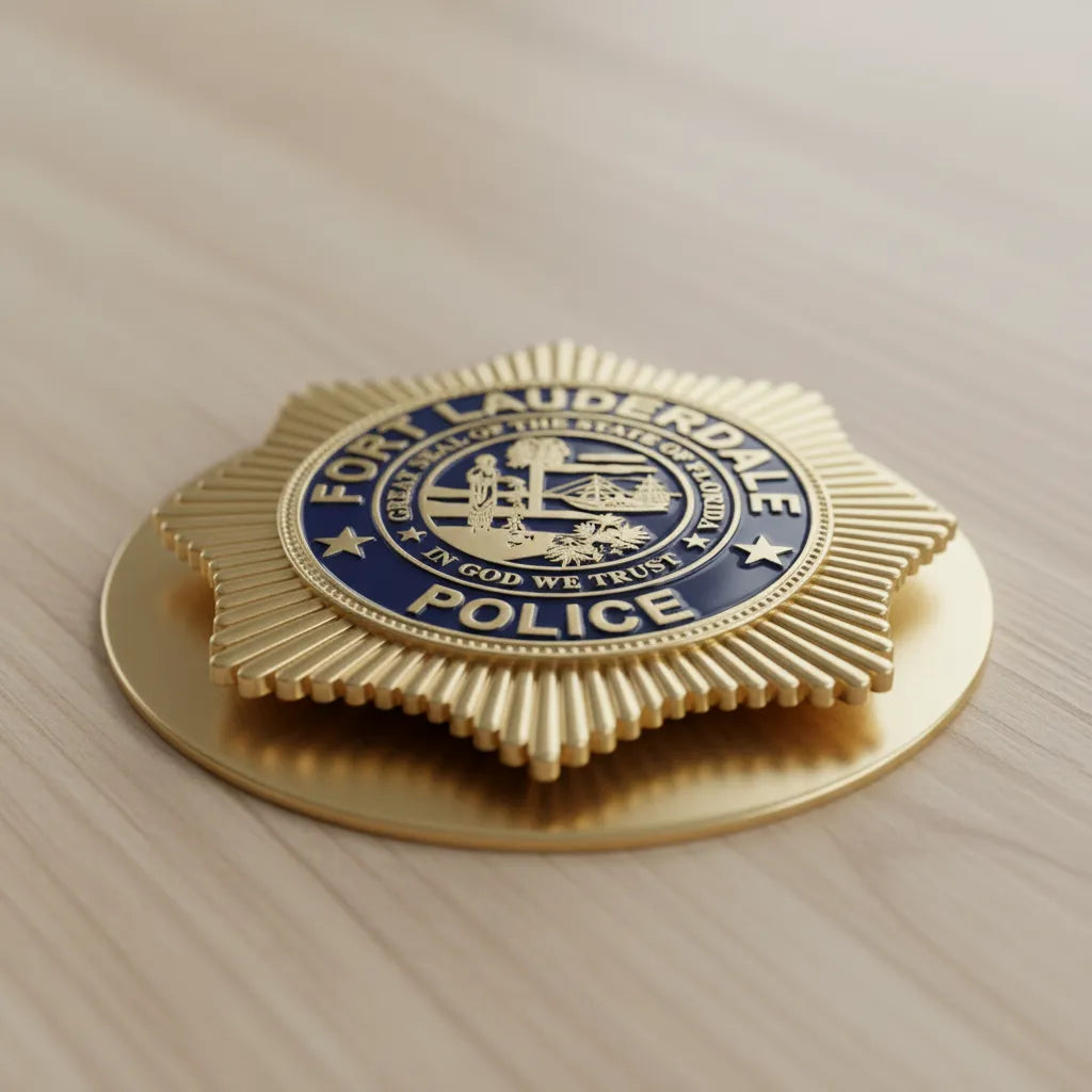 Fort Lauderdale Police Badge SVG

Florida Law Enforcement Vector Design

Sunburst Police Badge Engraving File

Fort Lauderdale FL Sign CNC File

State of Florida Seal Vector for Laser Cutting