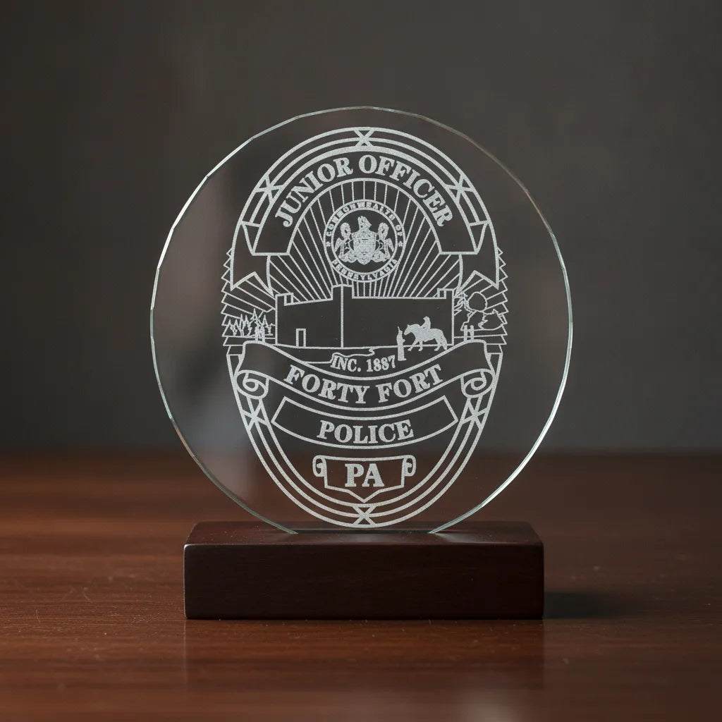 Forty Fort Junior Police Officer Badge SVG

Pennsylvania Youth Law Enforcement Shield Vector

Commonwealth of PA Seal Engraving File

Forty Fort Junior Badge Sign CNC File

Junior Police Shield Vector for Lasers