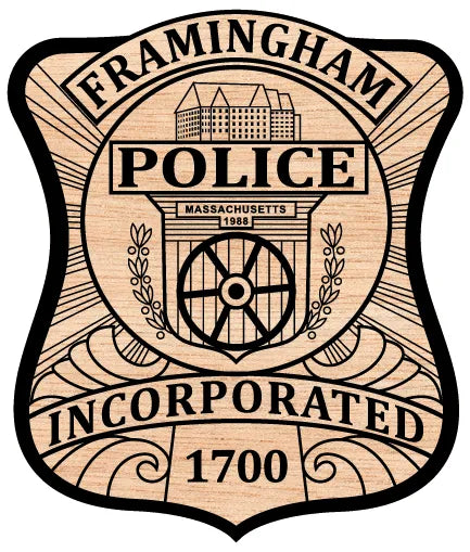 Framingham Police Badge SVG Massachusetts Law Enforcement Vector