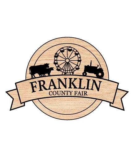 Franklin County Fair Logo SVG Ferris Wheel Livestock Tractor Vector