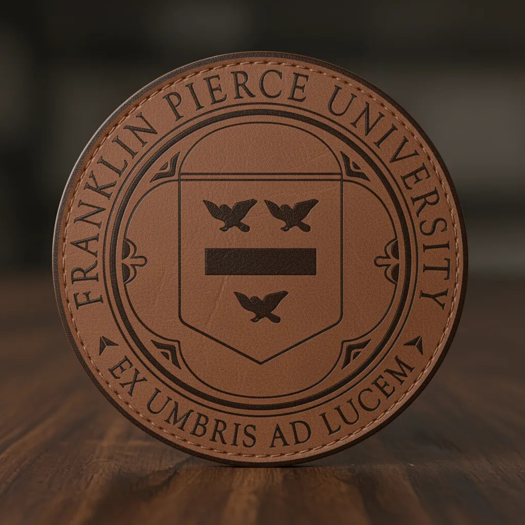 Franklin Pierce University Logo SVG

Collegiate Academic Seal Vector Design

University Shield Engraving File

Franklin Pierce NH Sign CNC File

FPU Ravens Logo Vector for Lasers