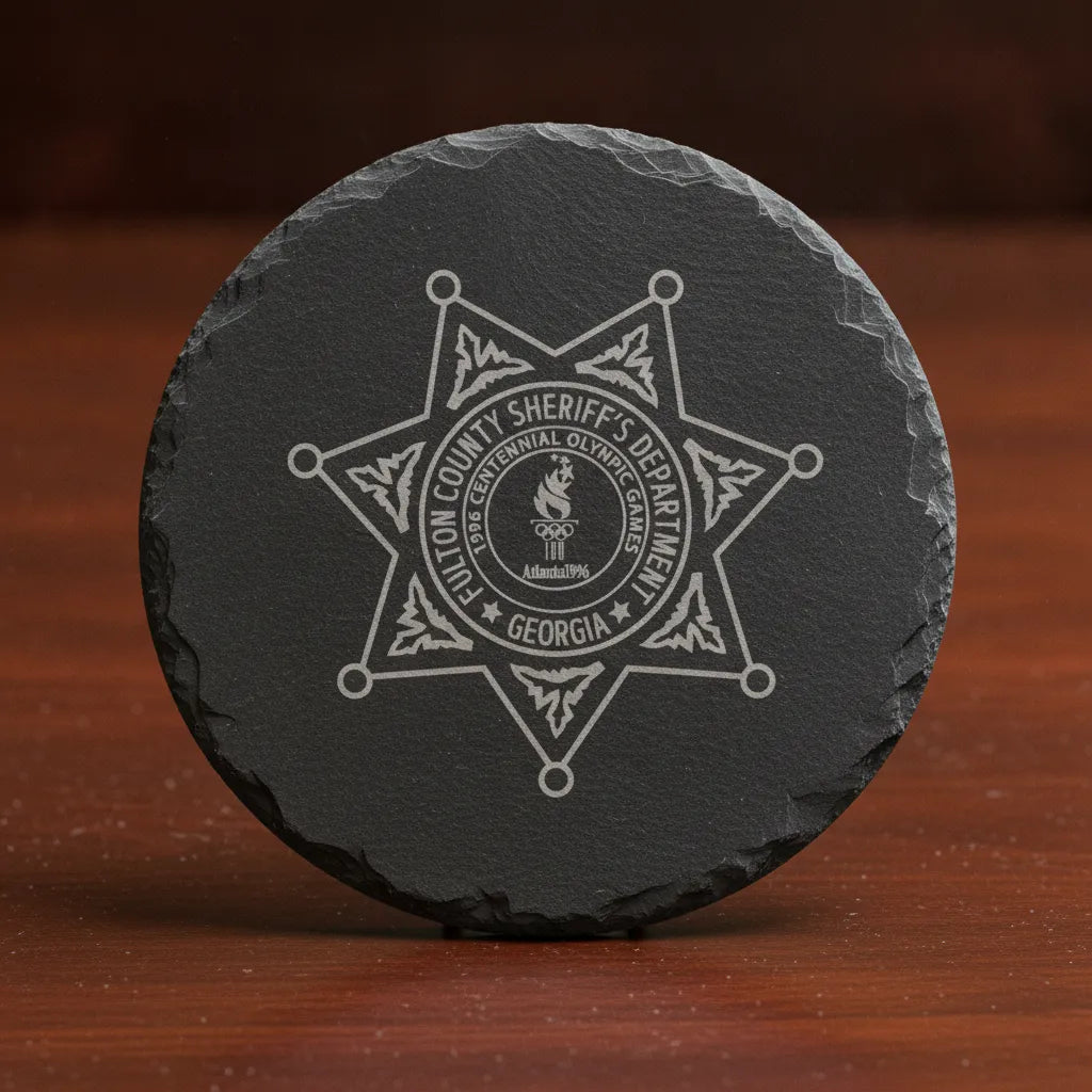 Fulton County Sheriff Olympic Badge SVG

Georgia Law Enforcement Vector

1996 Centennial Olympic Games Emblem

Officer Plaque Engraving File

Sheriff Badge Sign CNC File