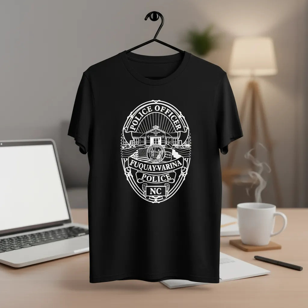 Fuquay-Varina Police Department Badge SVG

North Carolina Law Enforcement Vector Design

Police Badge Seal Engraving File

Fuquay-Varina NC Police Sign CNC File

Law Enforcement Badge Vector for Lasers