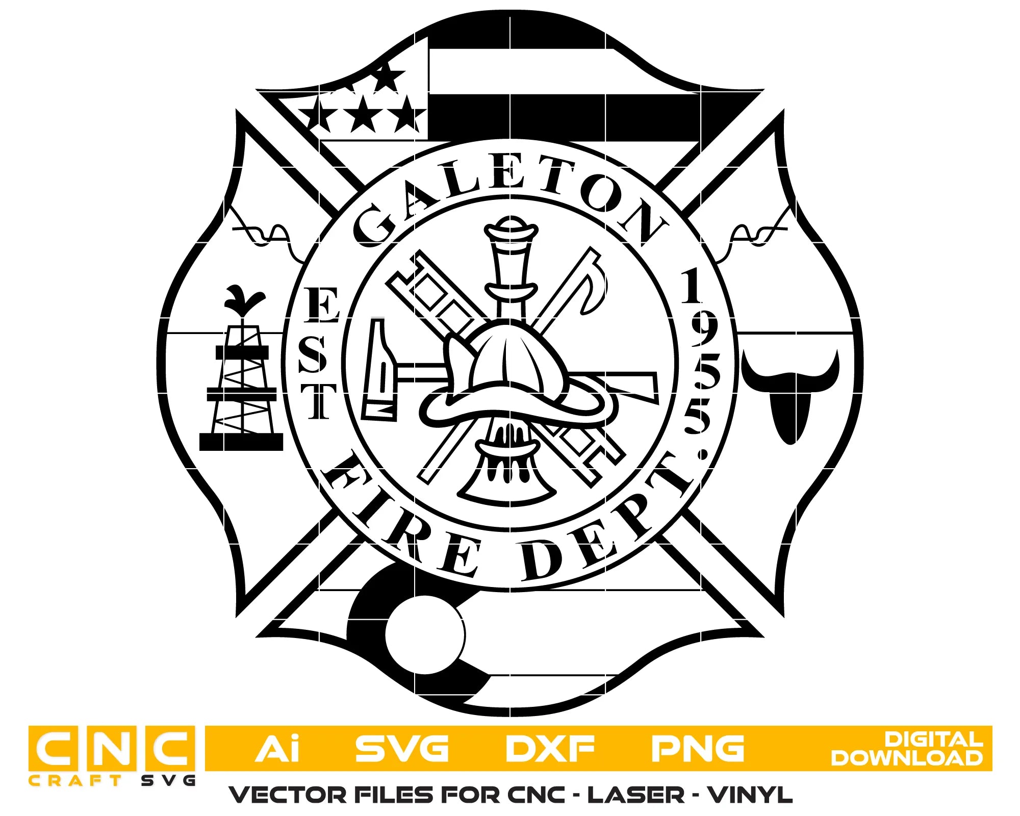 Galeton Fire Department Badge SVG Colorado Firefighter Vector