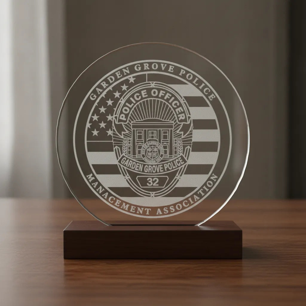 Garden Grove Police Management Badge SVG

California Law Enforcement Emblem Vector

American Flag Police Shield Engraving File

Garden Grove Cop Badge Sign CNC File

Police Officer Shield Vector for Lasers