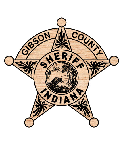 Gibson County Sheriff Badge SVG Indiana Law Enforcement Vector