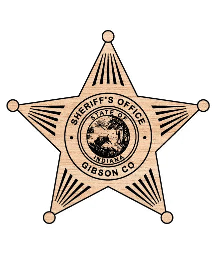 Gibson County Sheriff's Office Badge Indiana SVG Law Enforcement Vector