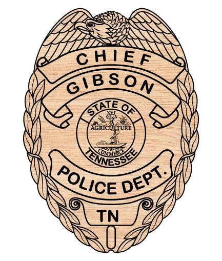 Gibson Police Chief Badge SVG Tennessee Law Enforcement Vector
