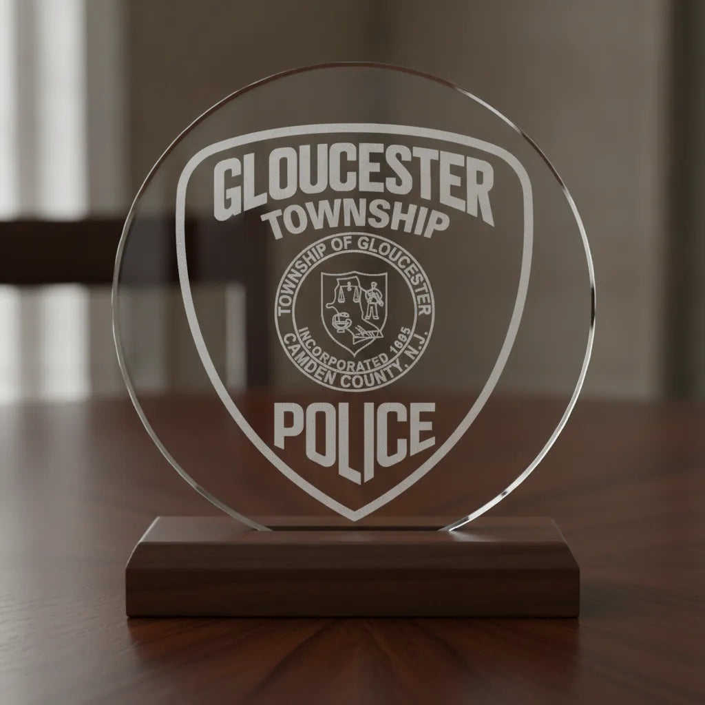 Gloucester Township Police Department Patch SVG

New Jersey Law Enforcement Vector Design

Camden County NJ Police Patch Engraving File

Gloucester Township Seal Sign CNC File

Shield Police Patch Vector for Lasers