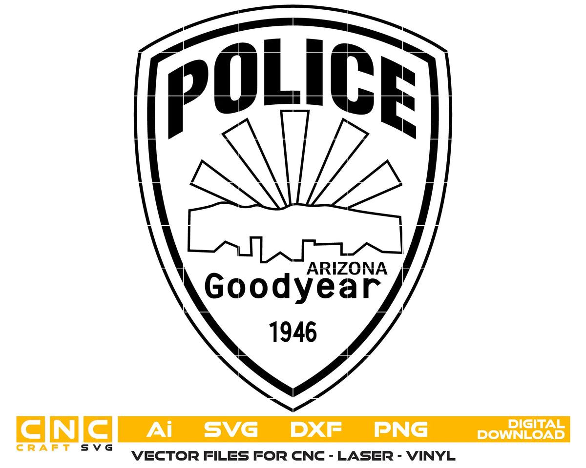 Goodyear Police Department Patch Arizona SVG Police Vector