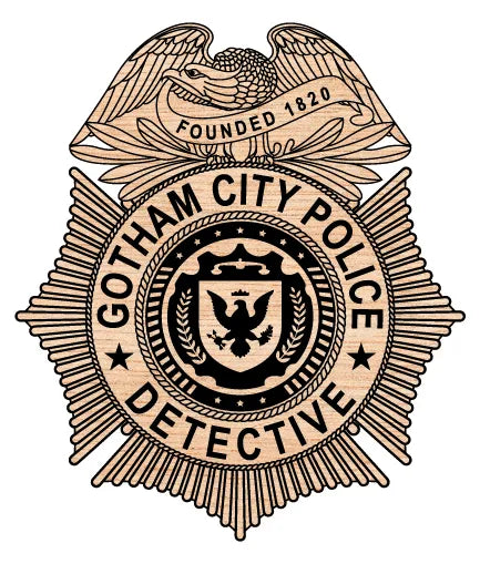 Gotham City Police Detective Badge SVG GCPD Law Enforcement Vector