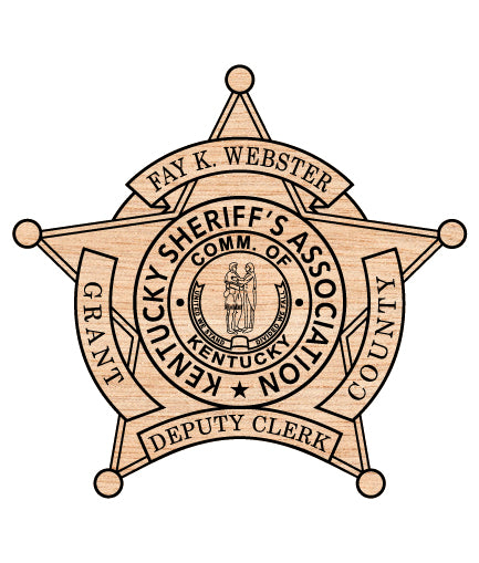 Grant County Deputy Clerk Badge SVG Kentucky Law Enforcement Vector