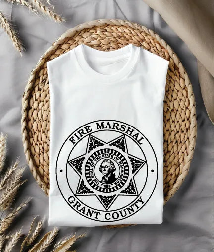 Grant County Fire Marshal Badge Washington SVG Fire Rescue Vector