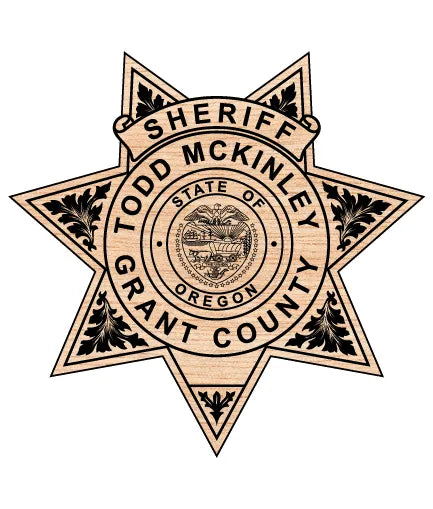 Grant County Todd McKinley Sheriff Badge Oregon SVG Law Enforcement Vector
