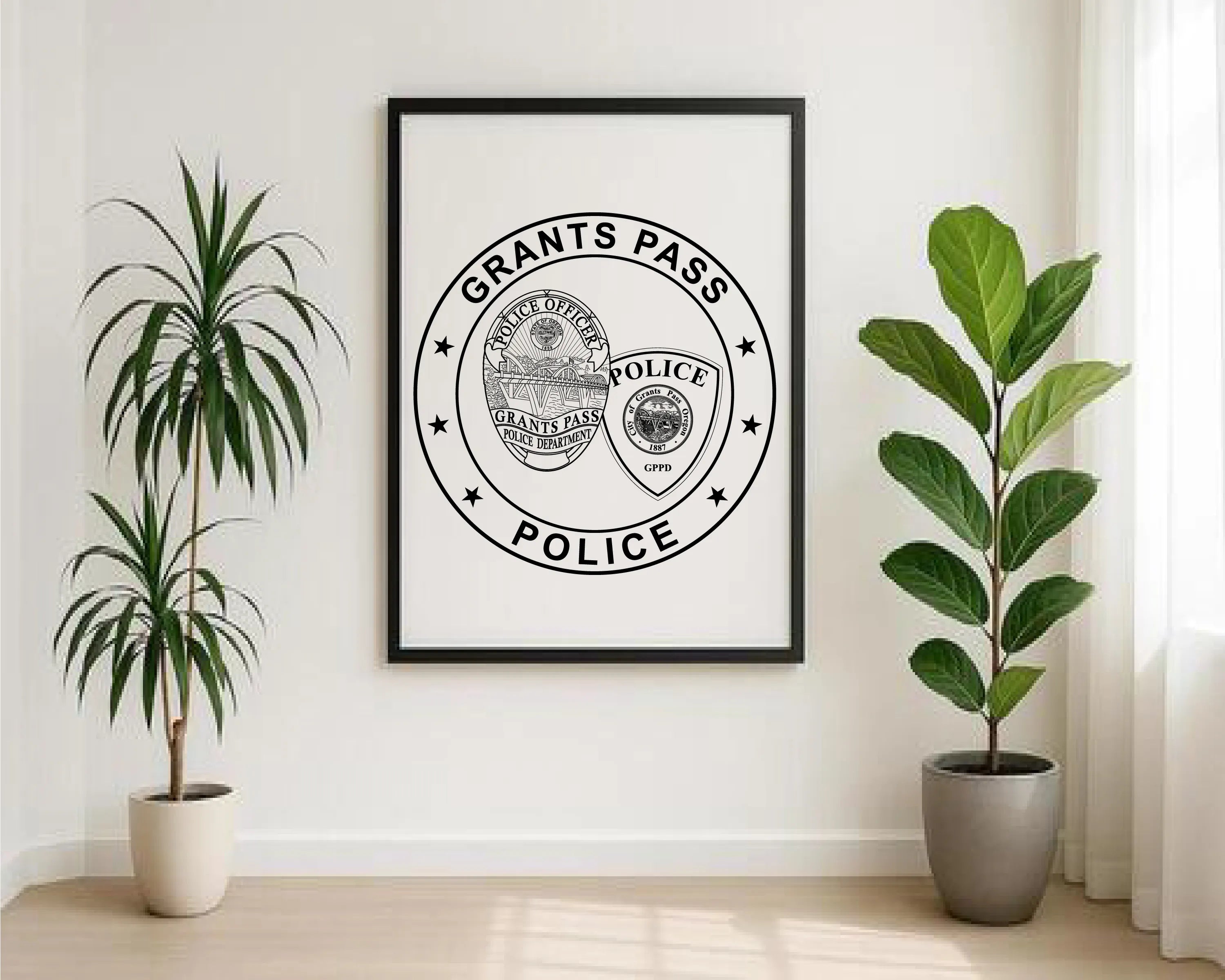 Grants Pass Police Patch SVG Oregon Law Enforcement Vector