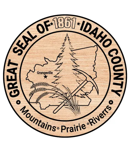 Great Seal of Idaho County Idaho SVG Seal Vector