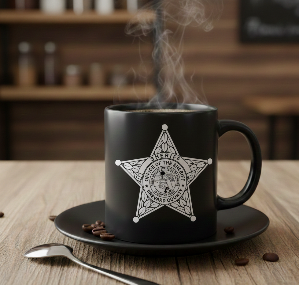 Brevard County Florida Sheriff Badge SVG

Florida State Star Badge Vector Design

Brevard County SO Emblem for CNC Engraving

Sheriff Office Badge SVG for Laser Cut

FL Law Enforcement Badge Vector