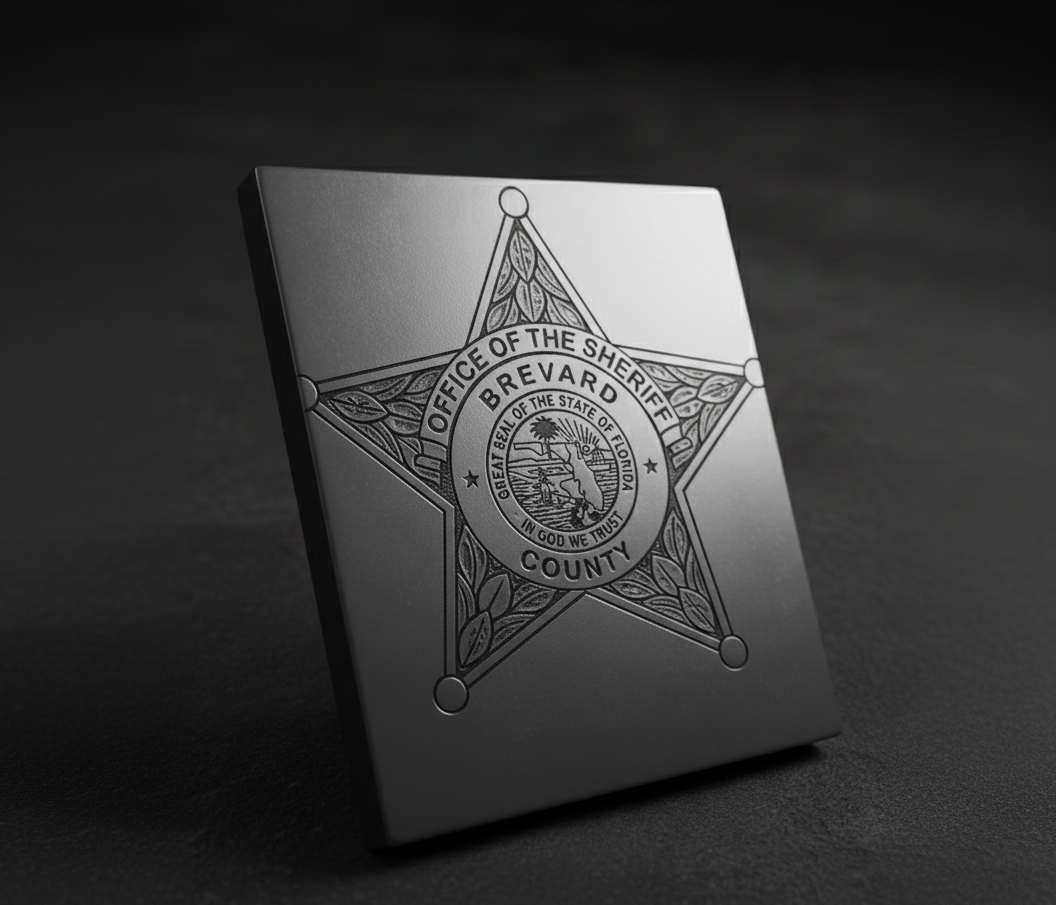Brevard County Florida Sheriff Office SVG

Florida Office of the Sheriff Badge Vector

Brevard County FL Star Badge CNC File

Law Enforcement Logo for Laser Engraving

Brevard County Sheriff Emblem Design
