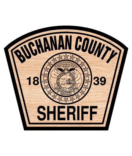 Buchanan County Sheriff Badge SVG

Missouri Law Enforcement Vector Design

Great Seal of Missouri Police Emblem

Sheriff Badge Engraving File

Buchanan County Shield CNC File