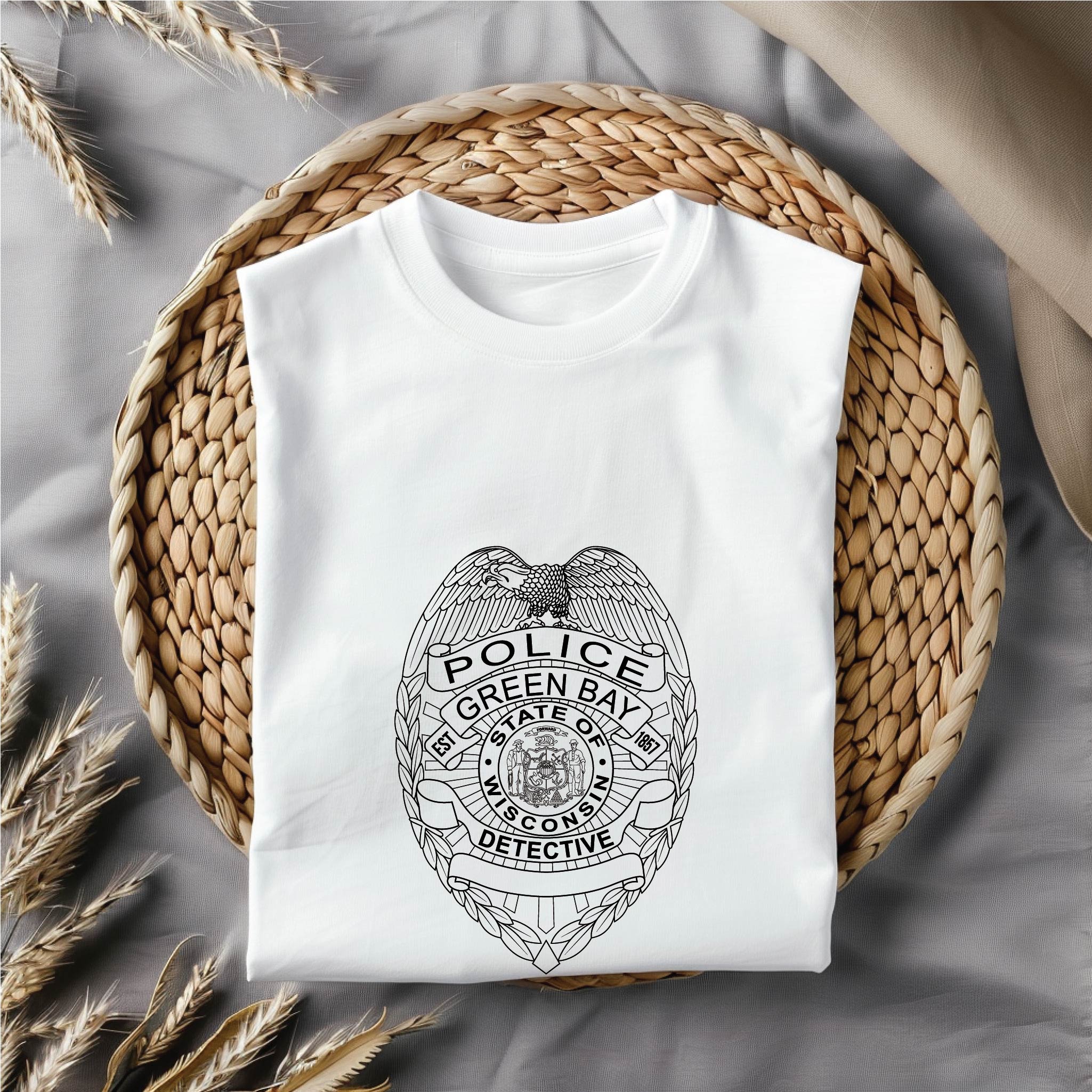 Green Bay Wisconsin Police Detective Badge SVG for CNC

GBPD Detective Badge Vector for Laser Engraving

Green Bay Wisconsin Law Enforcement Emblem for Wood Carving

Professional Green Bay Police Detective Shield Design

Green Bay Police SVG Logo for CNC Router Projects