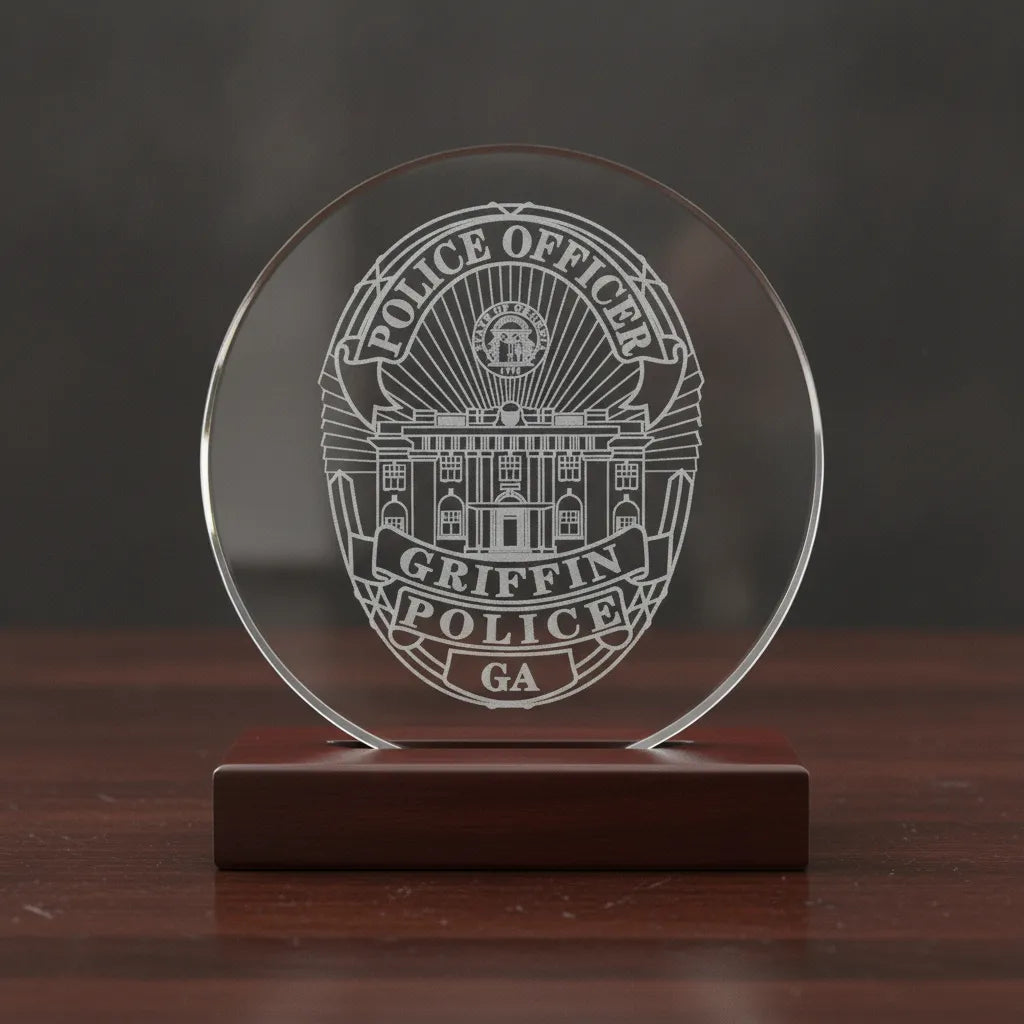 Griffin Police Officer Badge SVG

Georgia Law Enforcement Shield Vector

State of Georgia Seal Engraving File

Griffin Police Badge Sign CNC File

Civic Building Police Shield Vector for Lasers