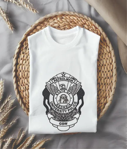 GSW University Police Patrolman Badge SVG Georgia Law Enforcement Vector