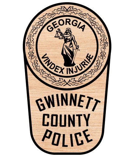 Gwinnett County Police Badge SVG

Georgia Law Enforcement Shield Vector

Vindex Injuriae Motto Emblem

Lady Justice Police Badge Design

Gwinnett County Police CNC File