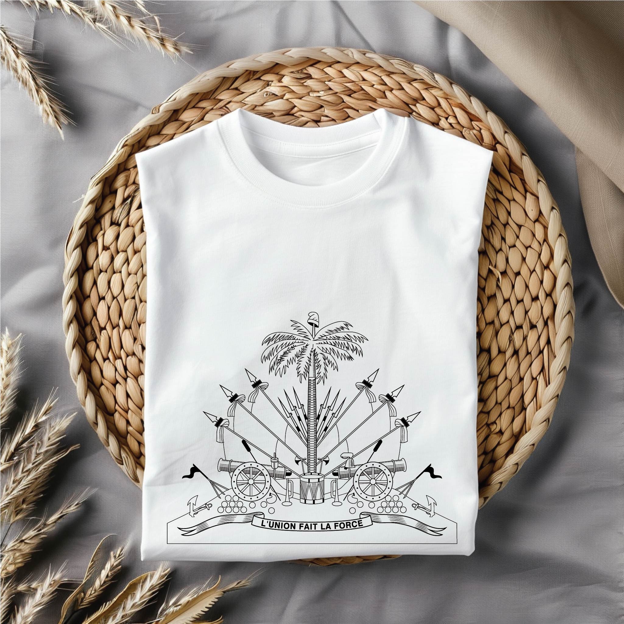 Coat of Arms of Haiti SVG for CNC

Haiti National Emblem Vector for Laser Engraving

Haitian Palmiste Shield Emblem for Wood Carving

Professional Haiti Coat of Arms Vector Design

Haiti SVG Emblem Logo for CNC Router Projects