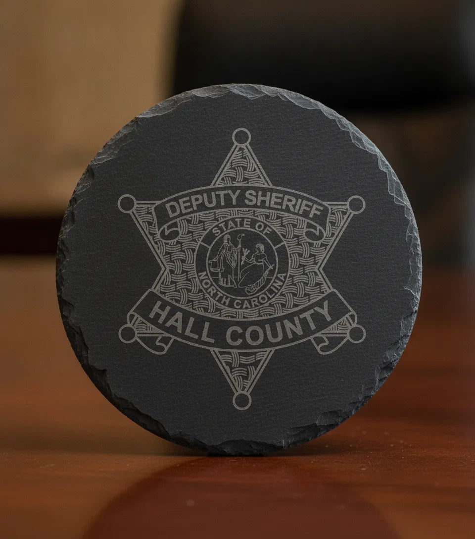 Hall County Deputy Sheriff Badge SVG

North Carolina Law Enforcement Star Vector

State of NC Seal Engraving File

Basket Weave Sheriff Badge CNC File

Deputy Sheriff Star Vector for Lasers