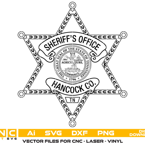 Hancock County Sheriff's Office Badge SVG