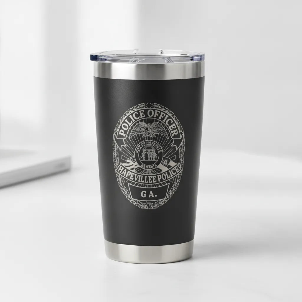 Hapeville Georgia Police Officer Badge SVG

Georgia Law Enforcement Shield Vector

City of Hapeville Seal Engraving File

Eagle and Waving Flags Police Sign CNC File

Police Officer Badge Vector for Lasers