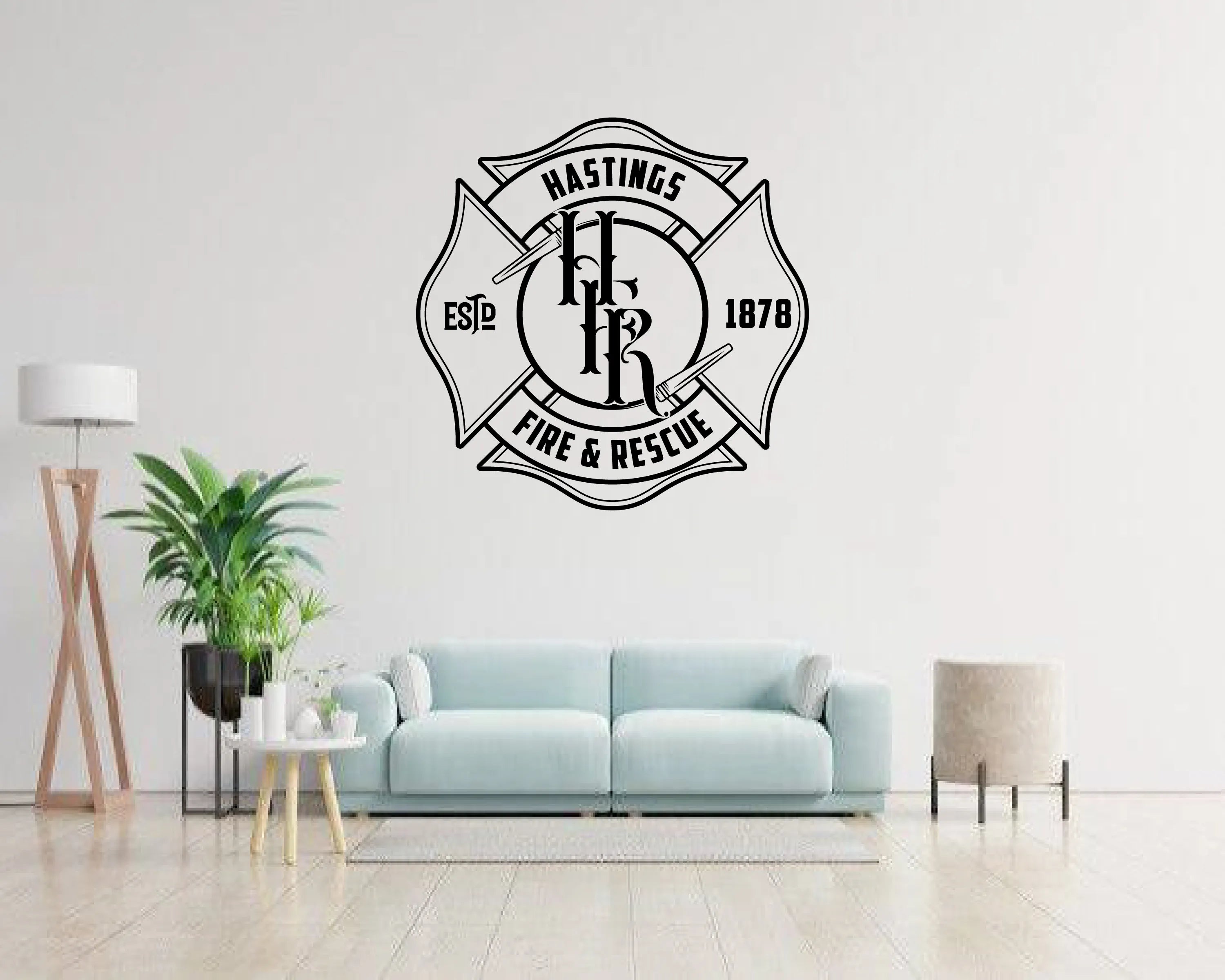 Hastings Fire & Rescue Logo SVG Firefighter Vector