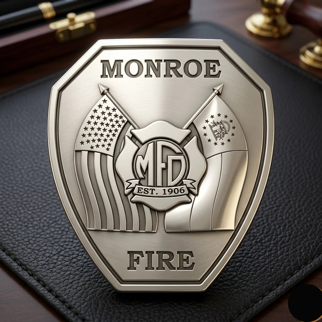 City of Monroe Fire Department Patch SVG for CNC

Monroe GA Fire Dept Logo Vector for Laser Engraving

Monroe Georgia Fire Department Emblem for Wood Carving

Professional City of Monroe Fire Patch Vector Design

Monroe GA Fire SVG Logo for CNC Router Projects