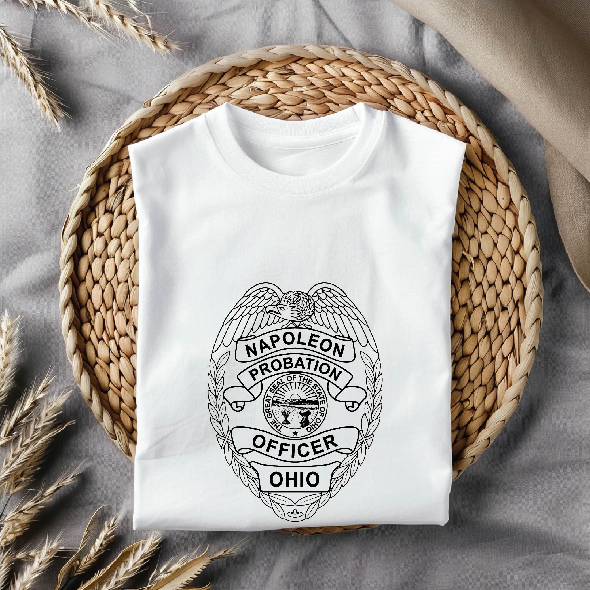 Napoleon Ohio Probation Officer Badge SVG for CNC

Napoleon OH Police Badge Vector for Laser Engraving

Ohio Law Enforcement Emblem for Wood Carving

Professional Napoleon OH Probation Shield Design

Napoleon Police SVG Logo for CNC Router Projects