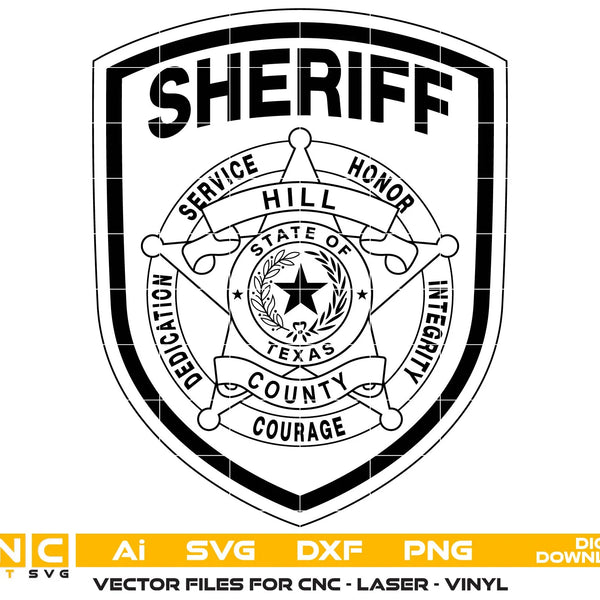Hill County Sheriff Patch SVG