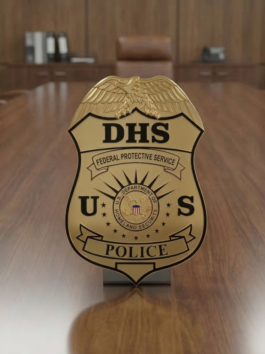 DHS Federal Protective Service Badge SVG

Homeland Security Police Vector

FPS Law Enforcement Shield Emblem

Officer Plaque Engraving File

DHS Police Sign CNC File