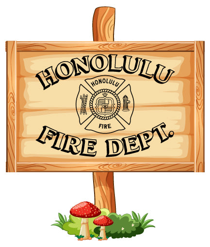 Honolulu Fire Department Badge SVG Hawaii Firefighter Vector