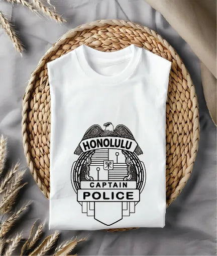 Honolulu Police Department Captain Badge SVG Law Enforcement Vector