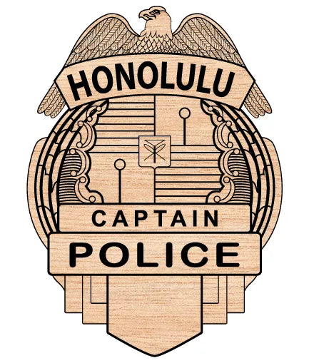 Honolulu Police Department Captain Badge SVG Law Enforcement Vector