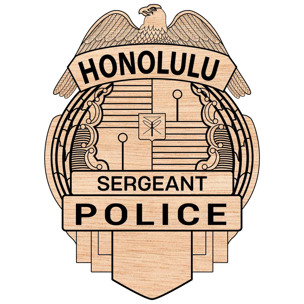 Honolulu Police Sergeant Badge SVG Hawaii Law Enforcement Vector