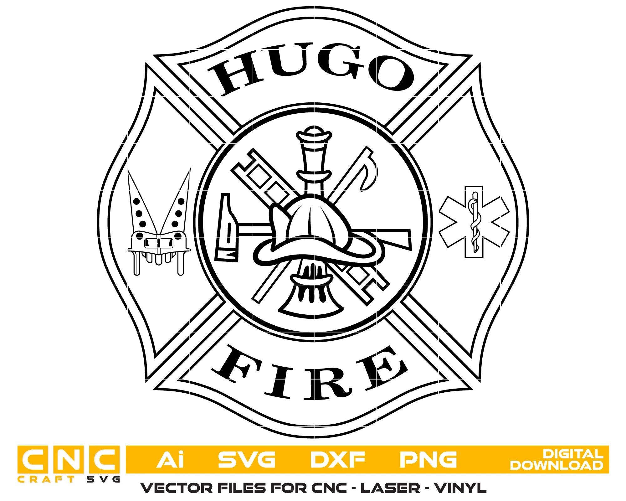 Hugo Fire Department Patch SVG Minnesota Firefighter Vector