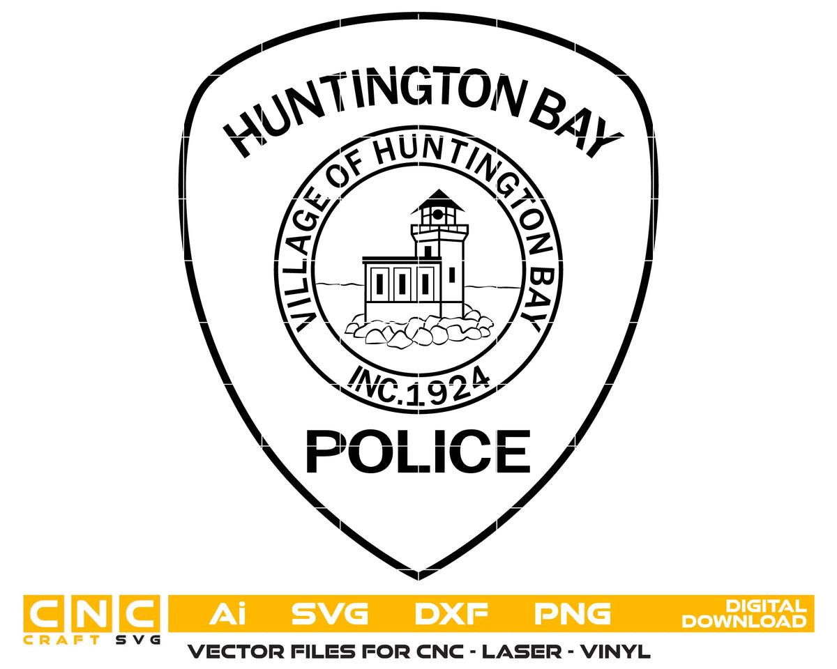 Huntington Bay Police Department Patch SVG Law Enforcement Vector