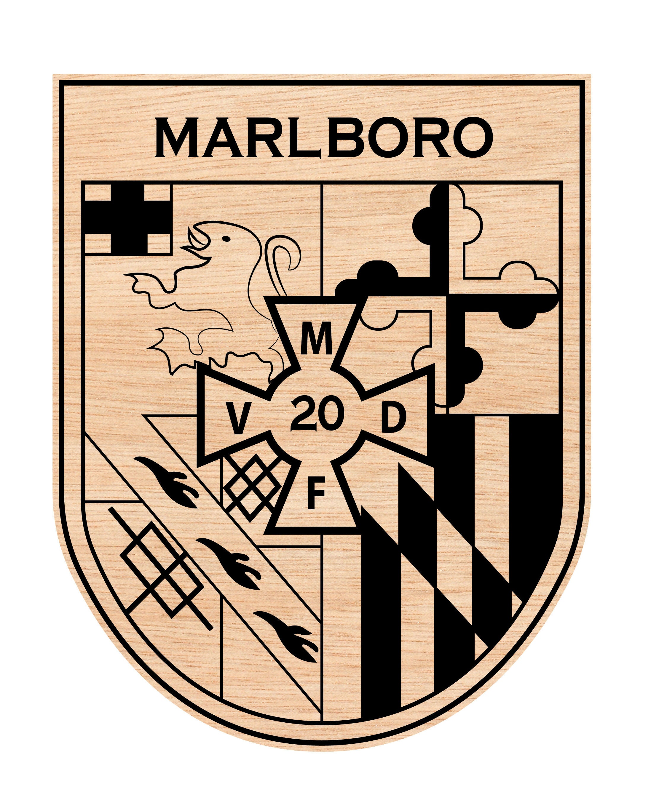 Marlboro Volunteer Fire Department Seal Wooden