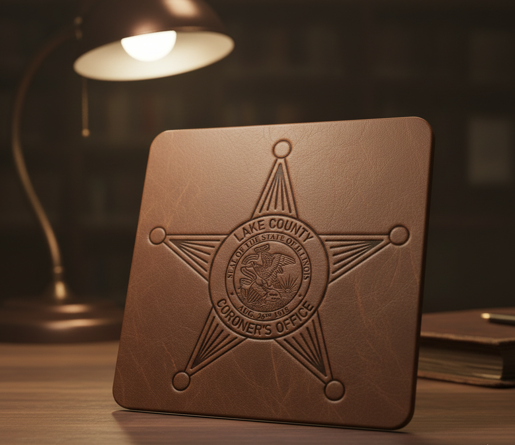 Lake County Coroner Badge SVG

Illinois 5-Point Star Vector Design

State of Illinois Seal Emblem

Coroner Office Star for Laser Engraving

Lake County IL Sign CNC File