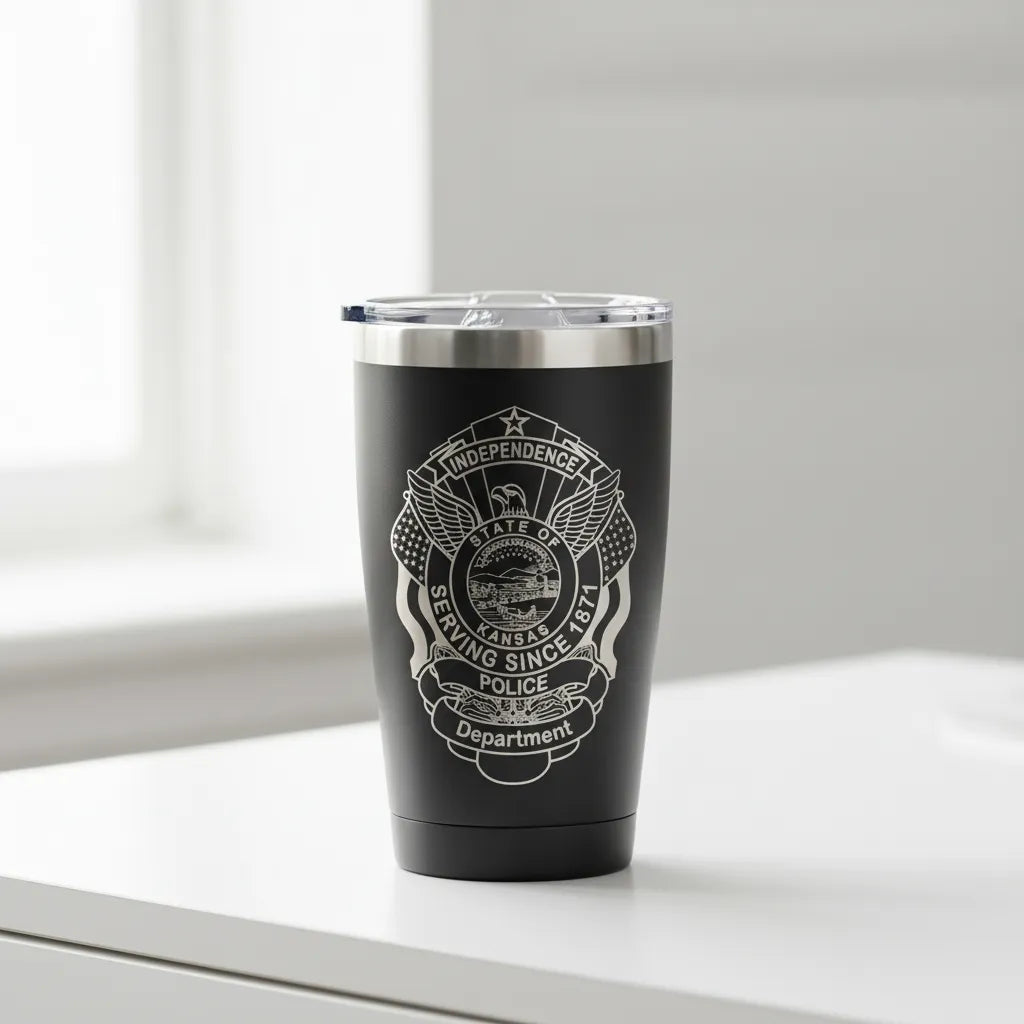 Independence Kansas Police Badge SVG

Kansas Law Enforcement Vector

Police Eagle Badge State Seal

Officer Plaque Engraving File

Independence Police Sign CNC File