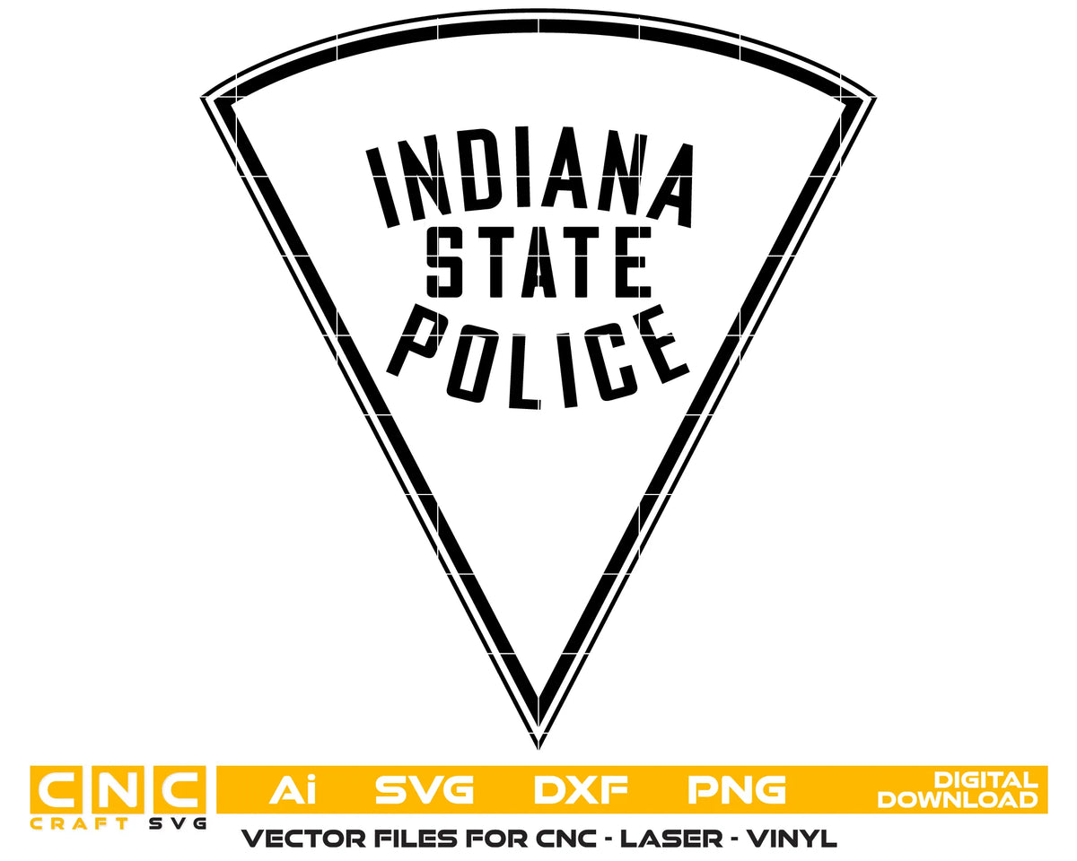 Indiana State Police Department Patch SVG Law Enforcement Vector